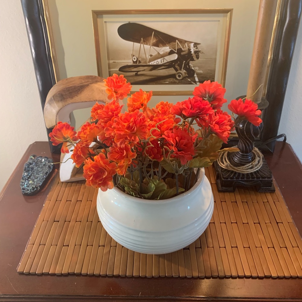 SOLD Creamy White Vintage Ceramic Pottery Bowl